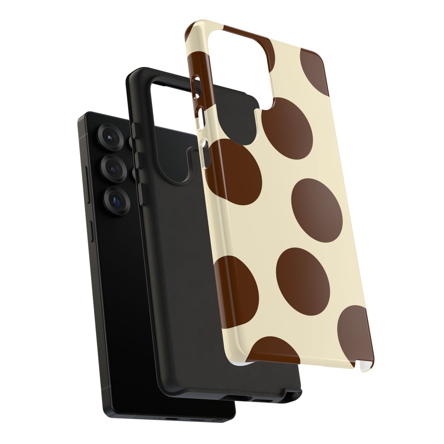 Brown Polka Dot Phone Case — Retro Large Dot Tough Case