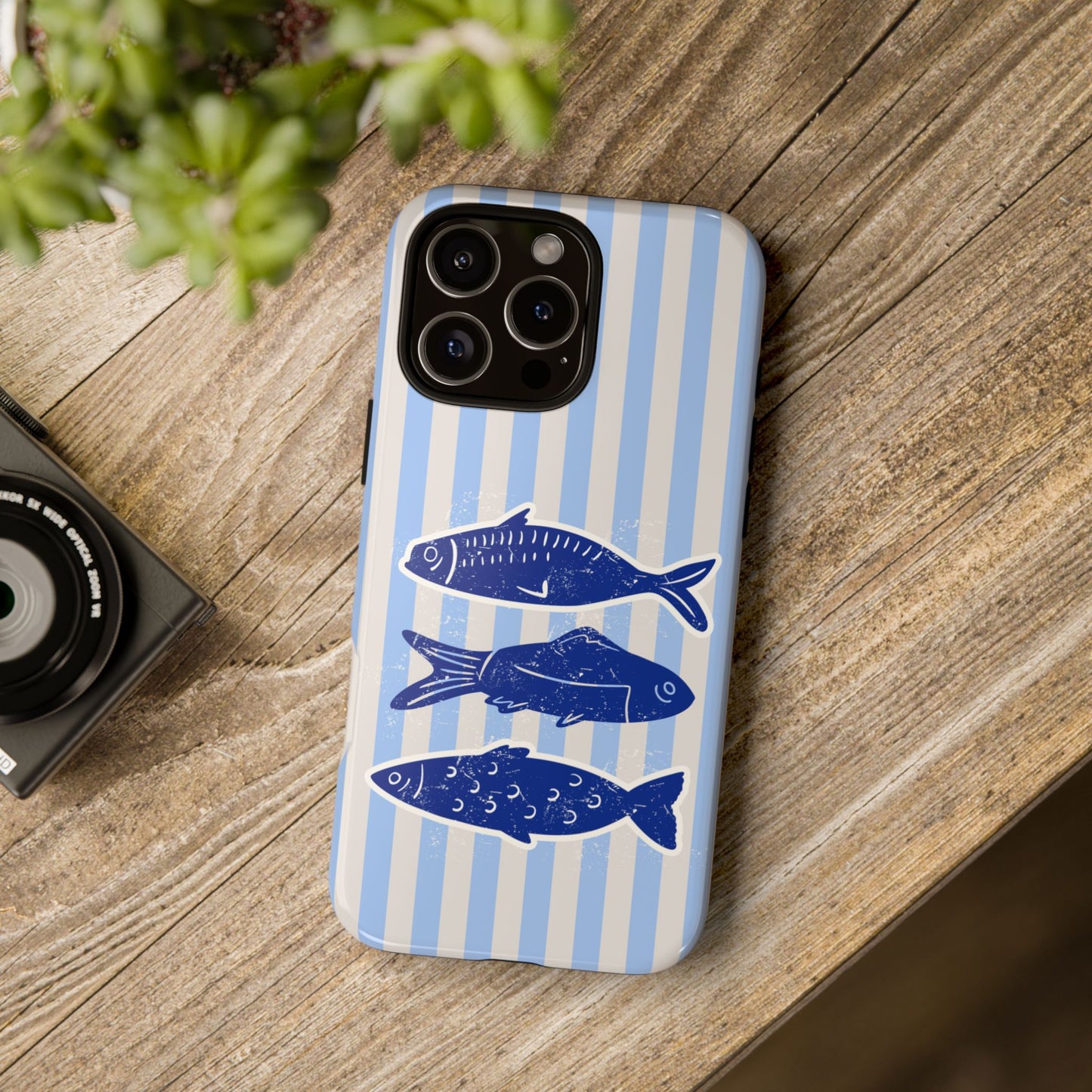 Nautical Blue Fish Phone Case
