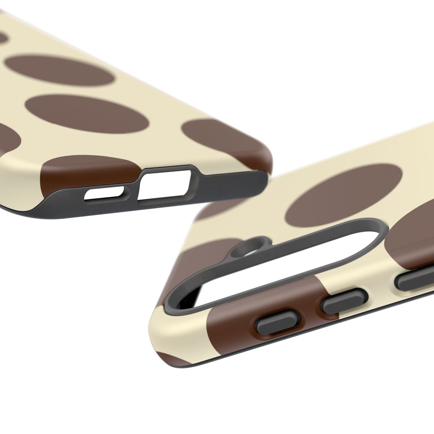 Brown Polka Dot Phone Case — Retro Large Dot Tough Case