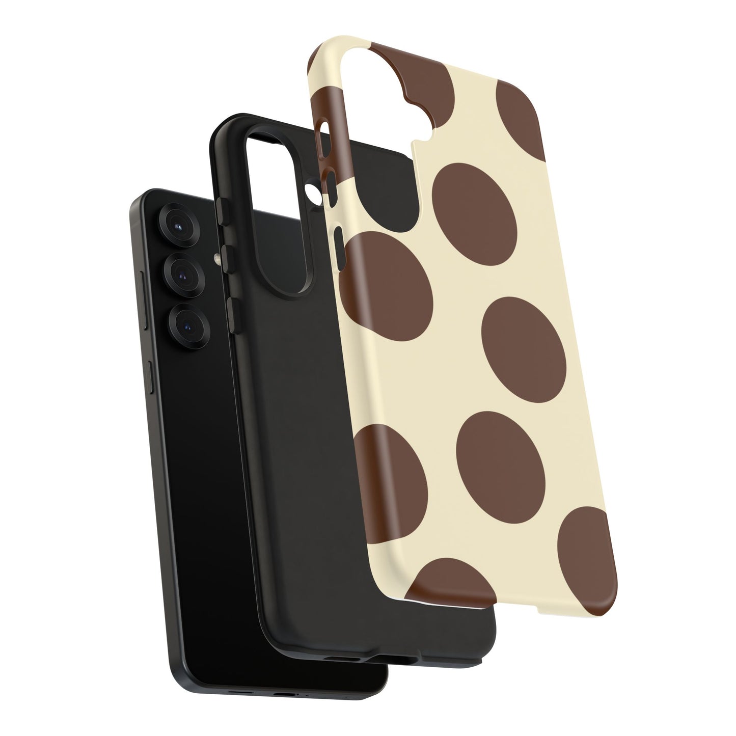 Brown Polka Dot Phone Case — Retro Large Dot Tough Case