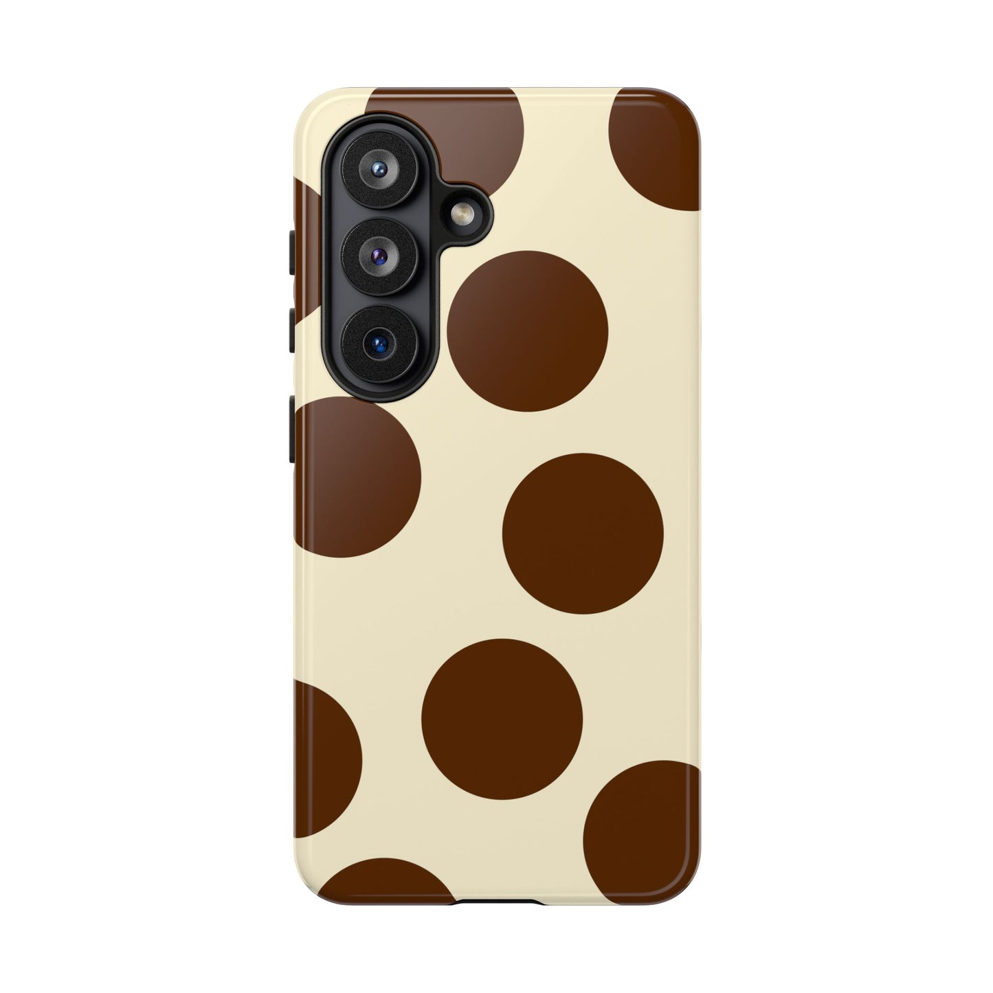 Brown Polka Dot Phone Case — Retro Large Dot Tough Case