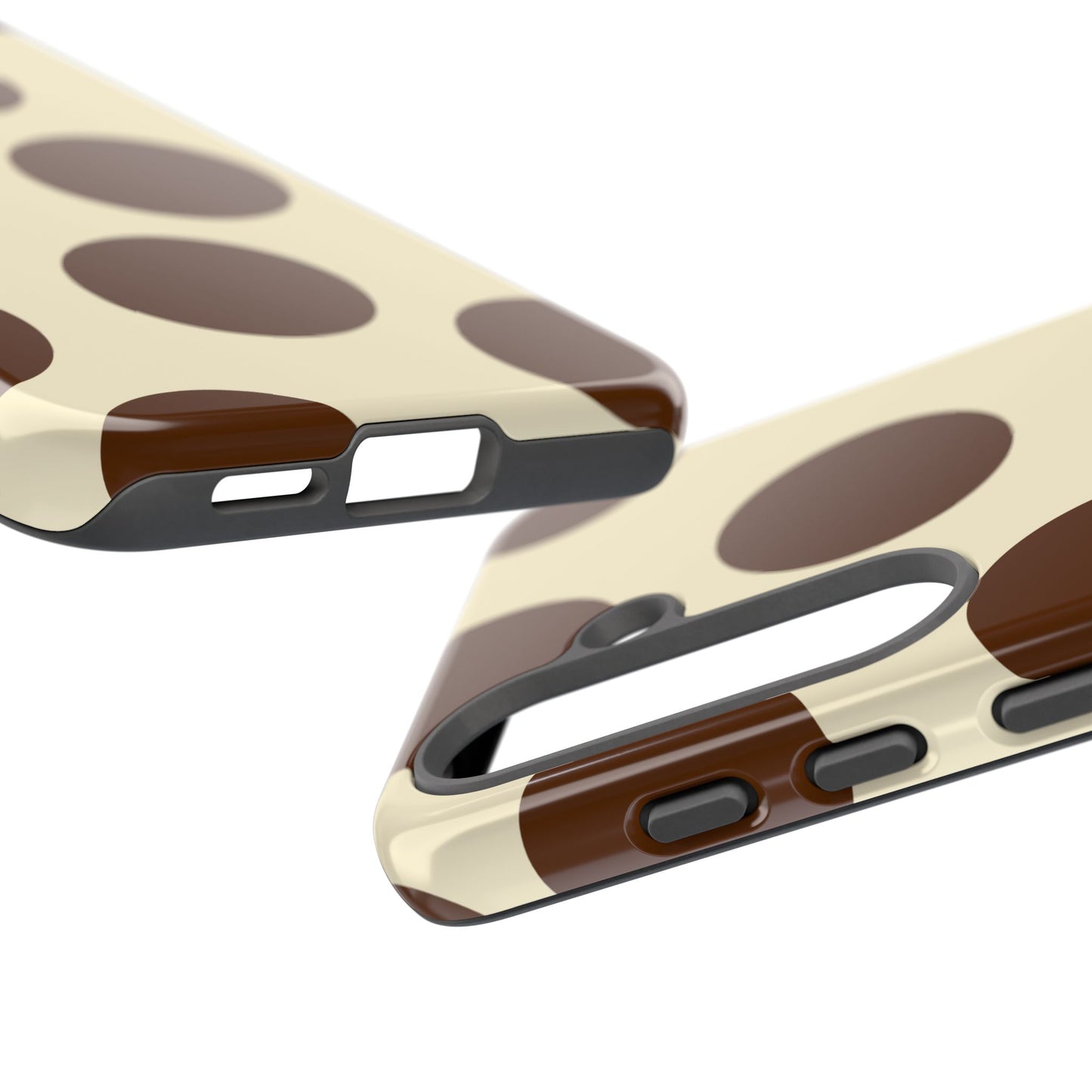 Brown Polka Dot Phone Case — Retro Large Dot Tough Case