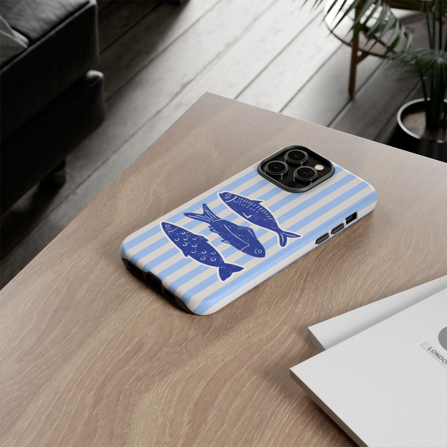 Nautical Blue Fish Phone Case