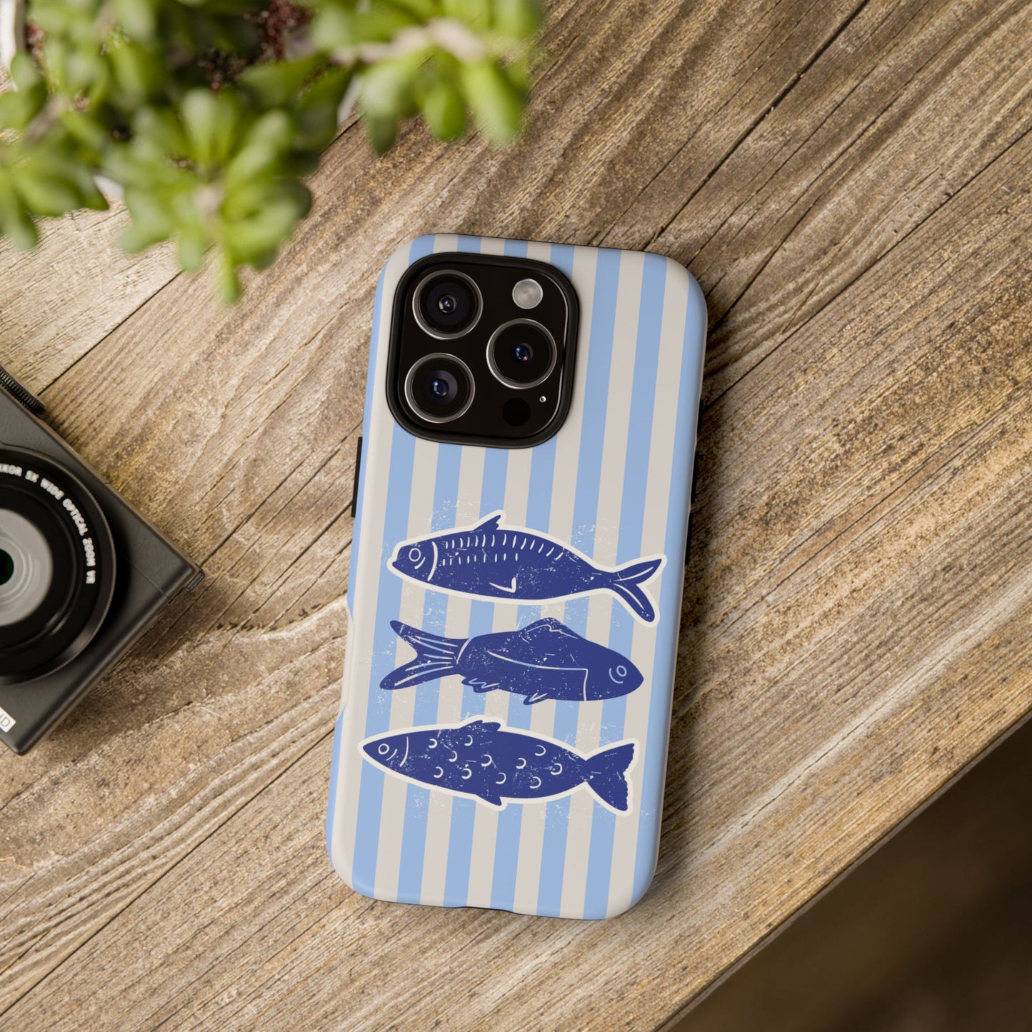 Nautical Blue Fish Phone Case