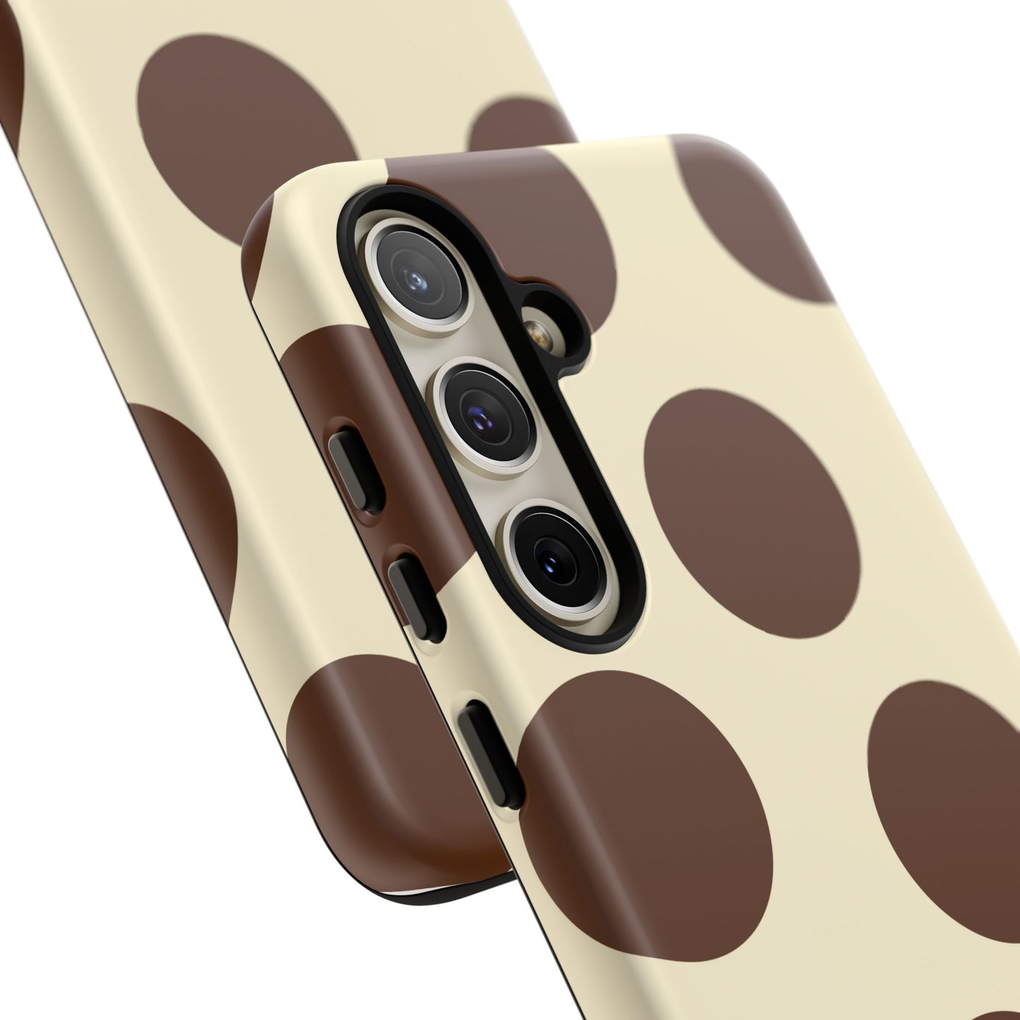 Brown Polka Dot Phone Case — Retro Large Dot Tough Case
