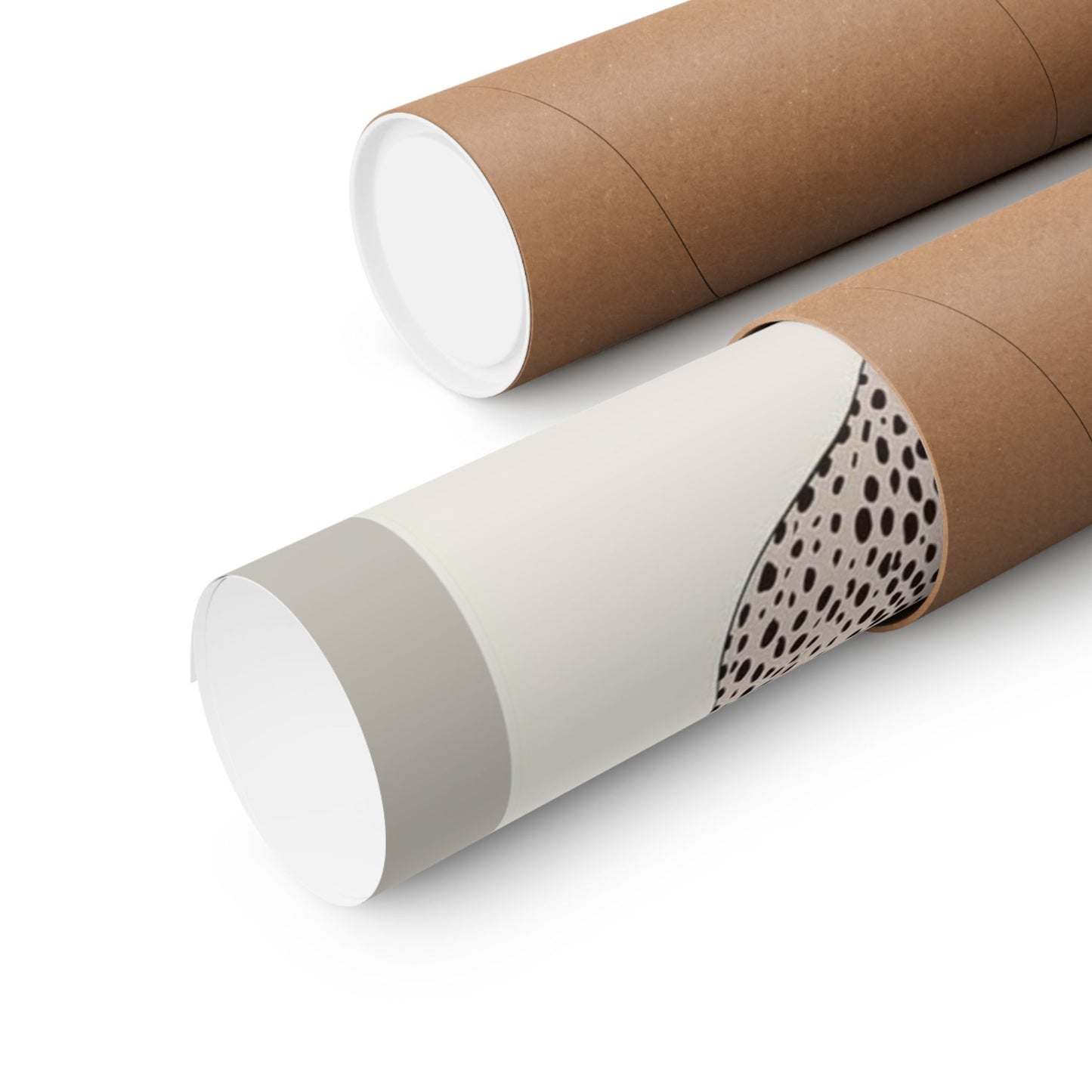 Leopard Pair Matte Poster — Minimal Neutral Animal Wall Art