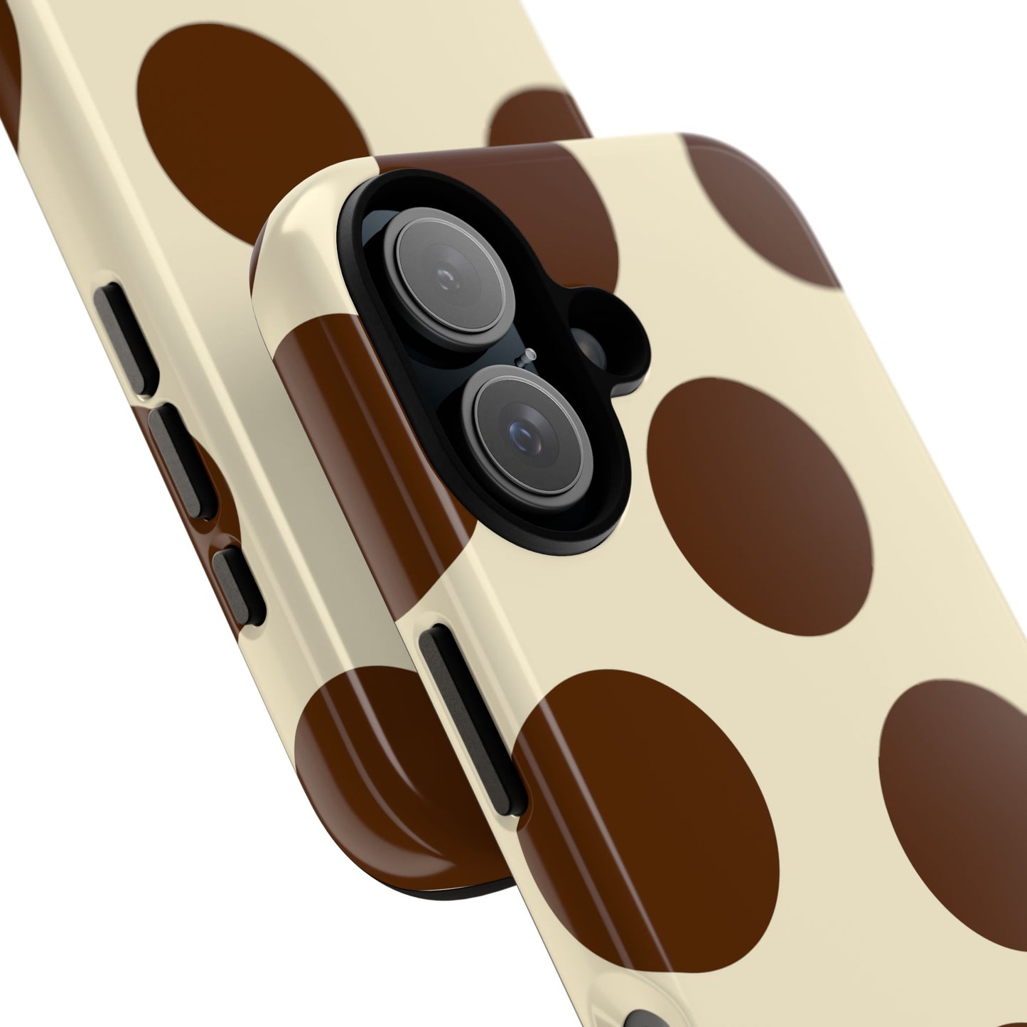 Brown Polka Dot Phone Case — Retro Large Dot Tough Case