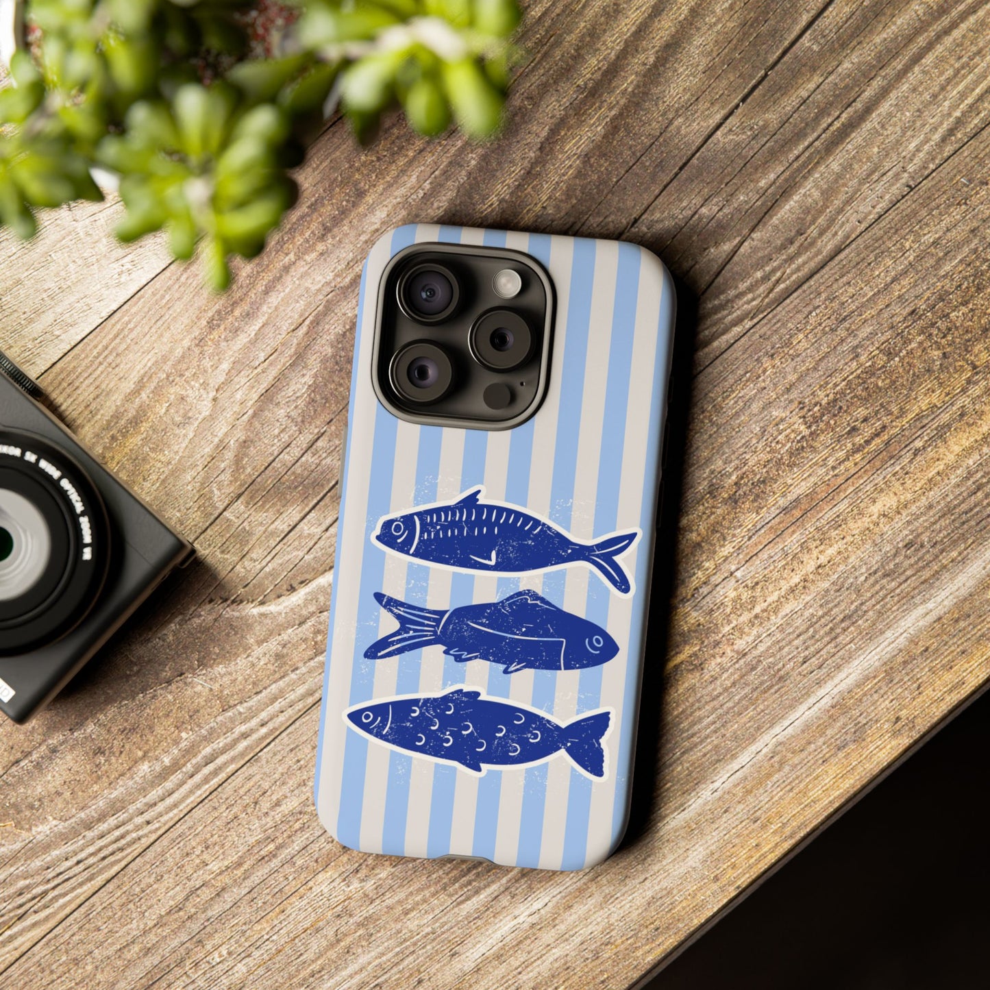 Nautical Blue Fish Phone Case