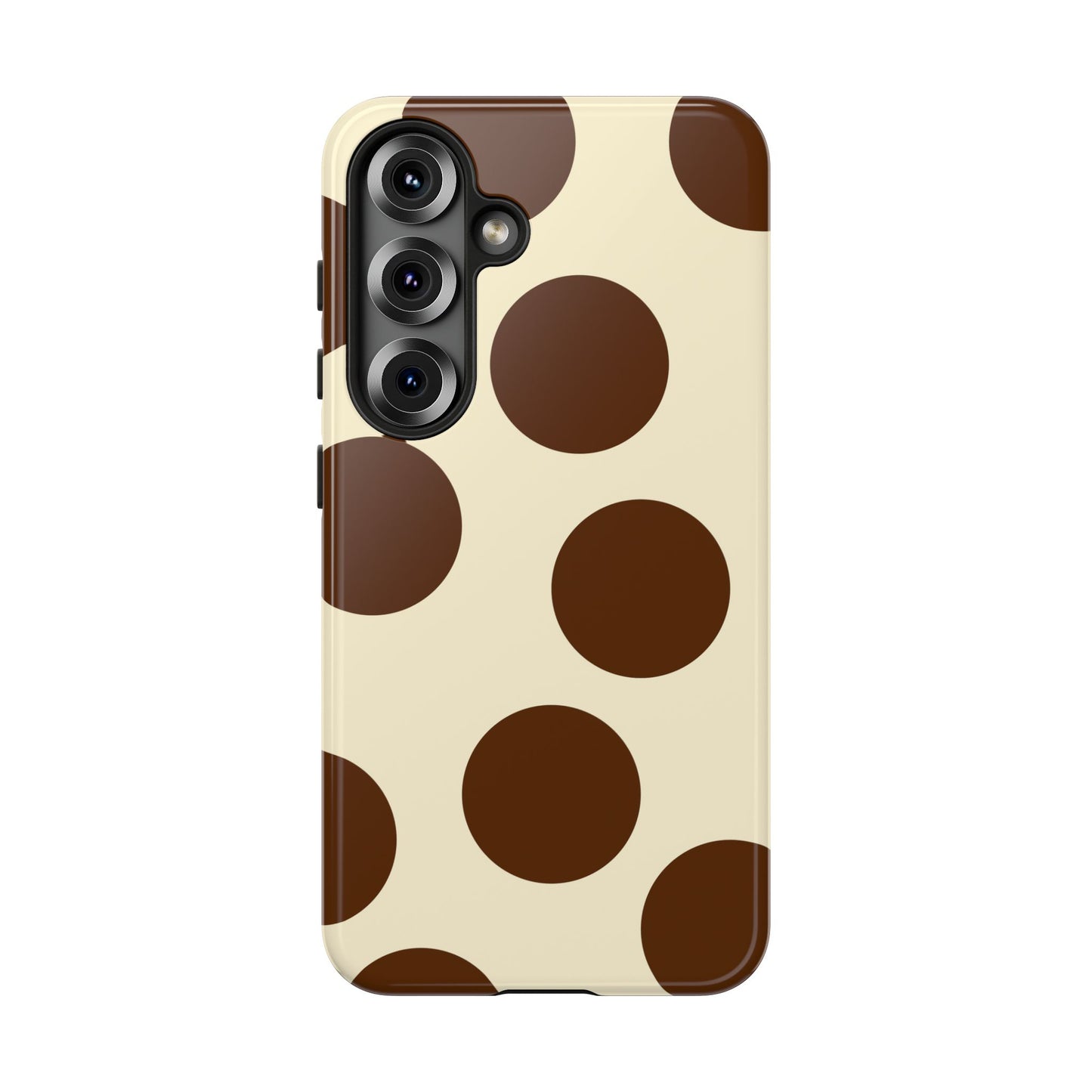 Brown Polka Dot Phone Case — Retro Large Dot Tough Case