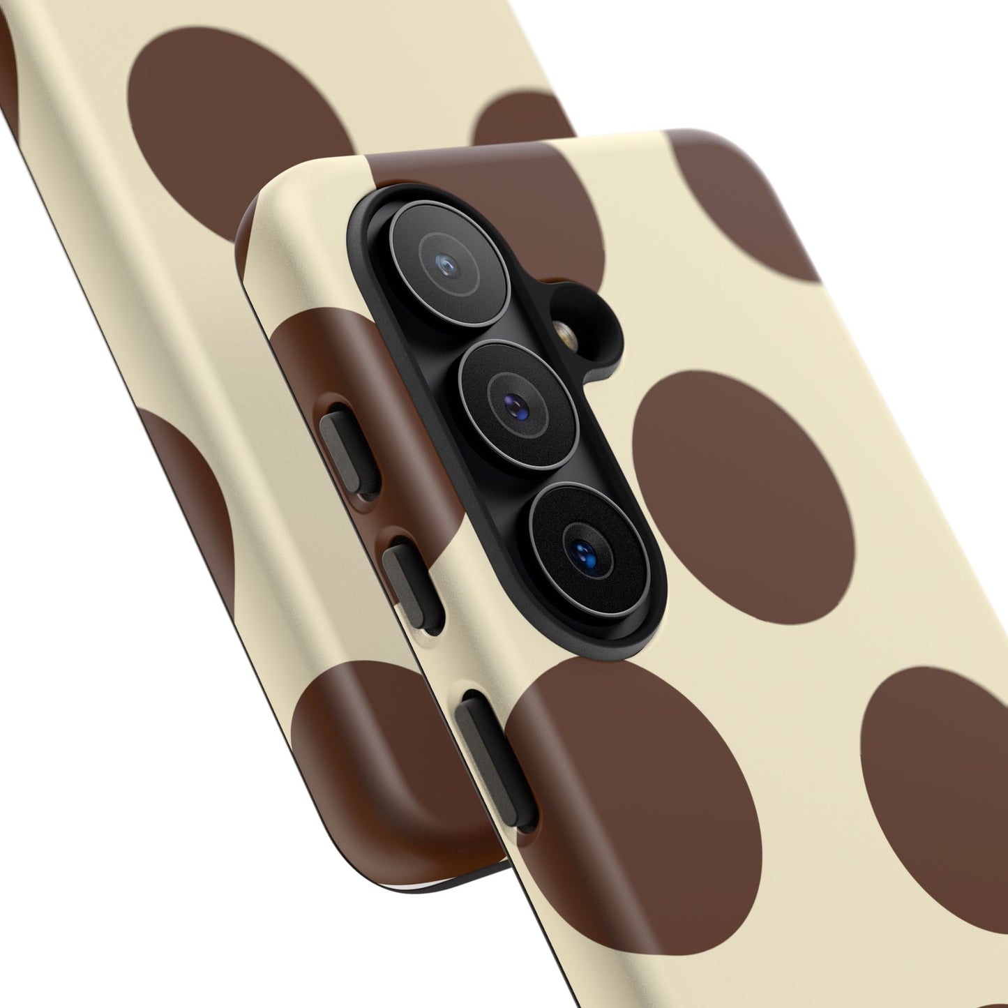 Brown Polka Dot Phone Case — Retro Large Dot Tough Case