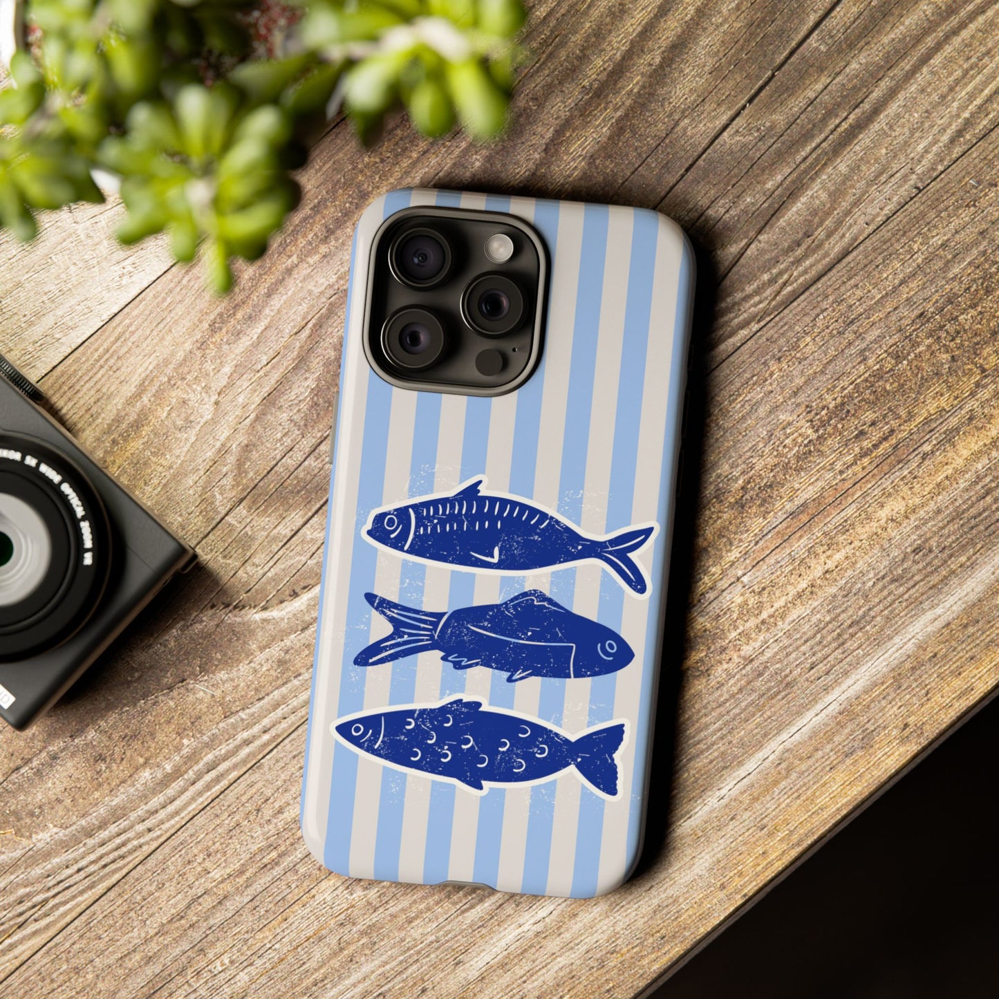 Nautical Blue Fish Phone Case