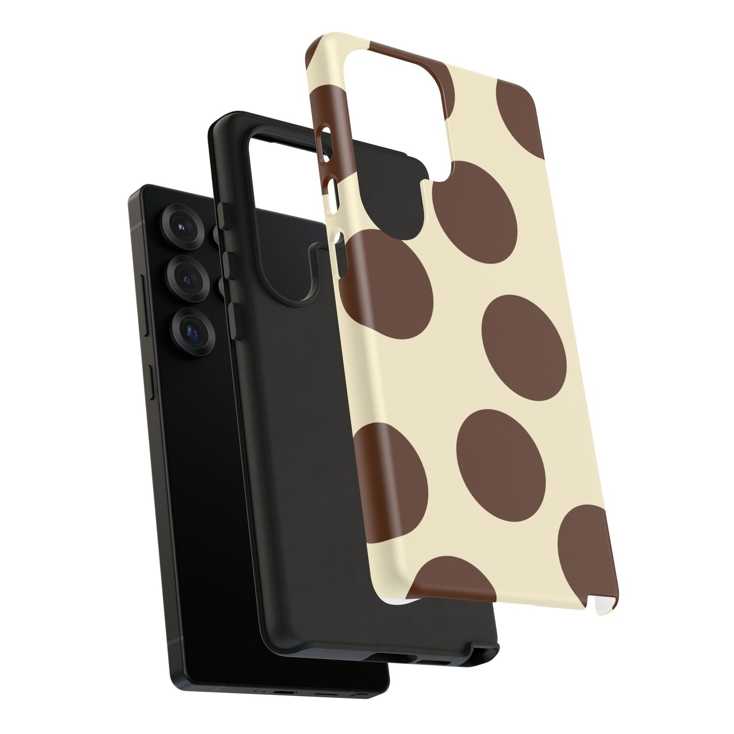 Brown Polka Dot Phone Case — Retro Large Dot Tough Case
