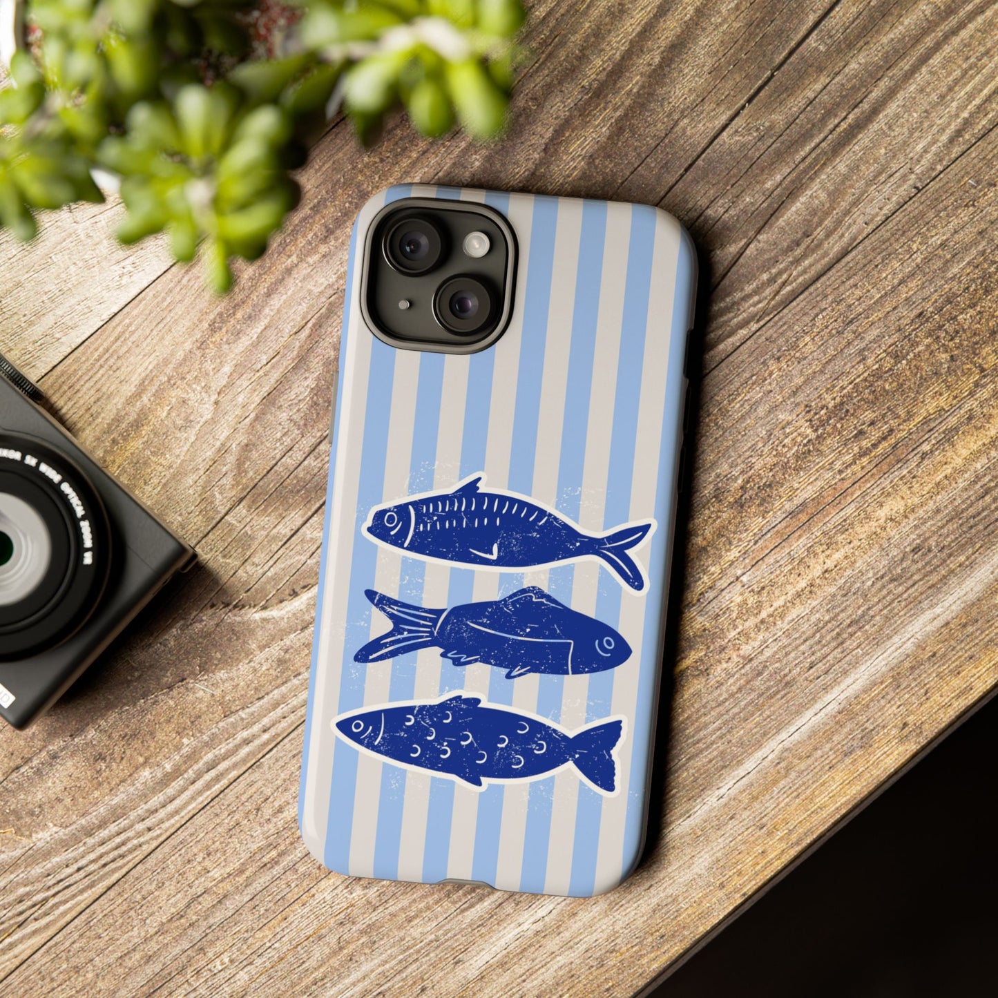 Nautical Blue Fish Phone Case