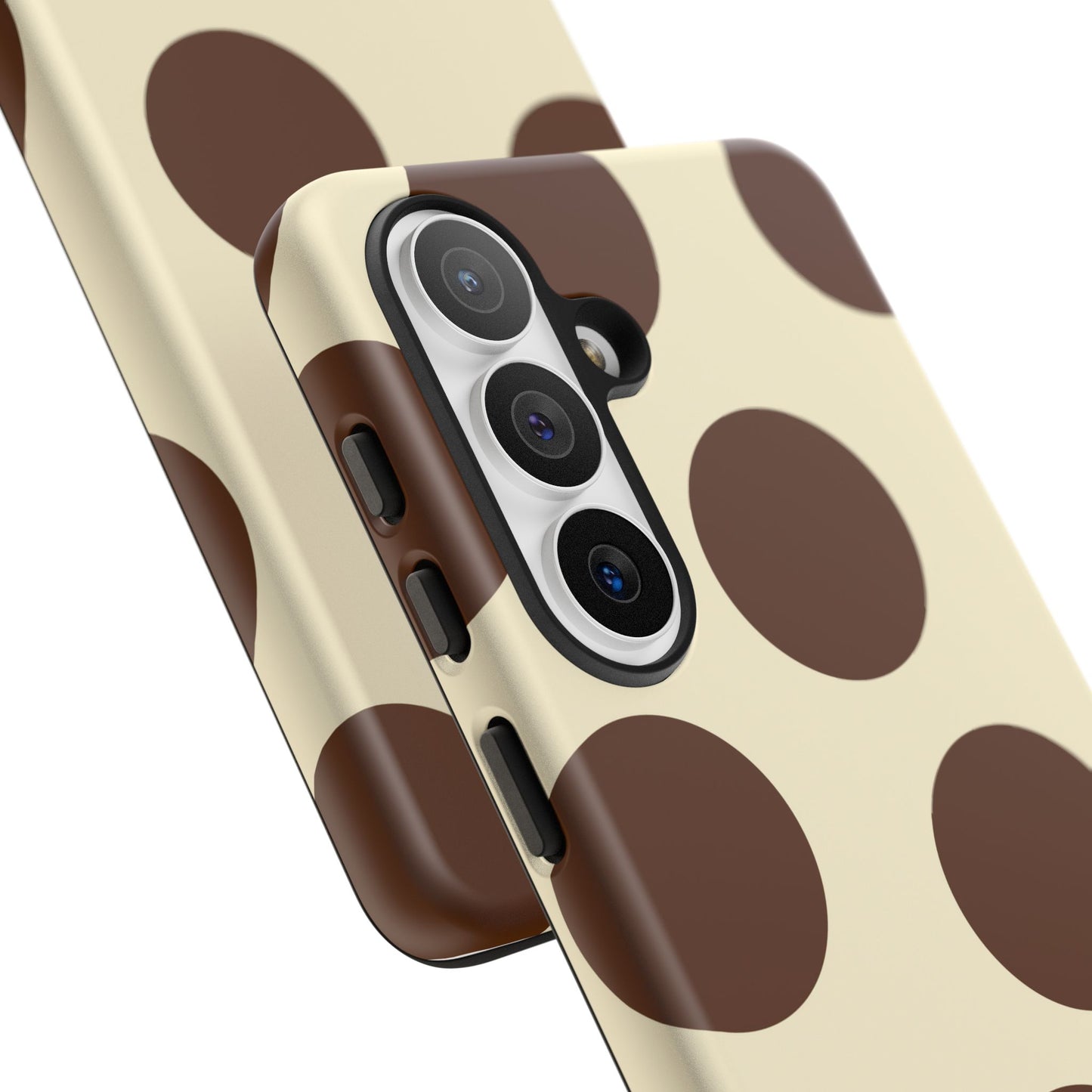 Brown Polka Dot Phone Case — Retro Large Dot Tough Case