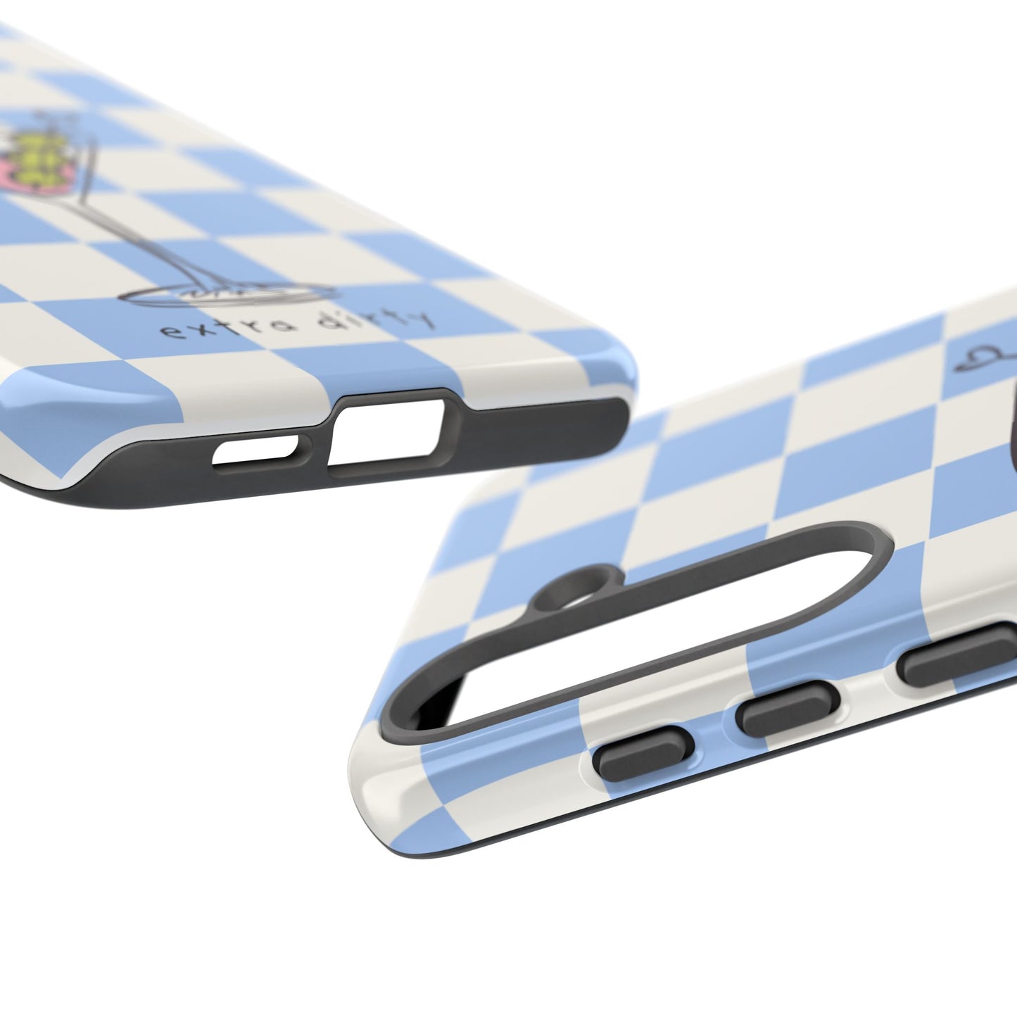 Phone Case — Blue Check Martini "extra dirty" Design