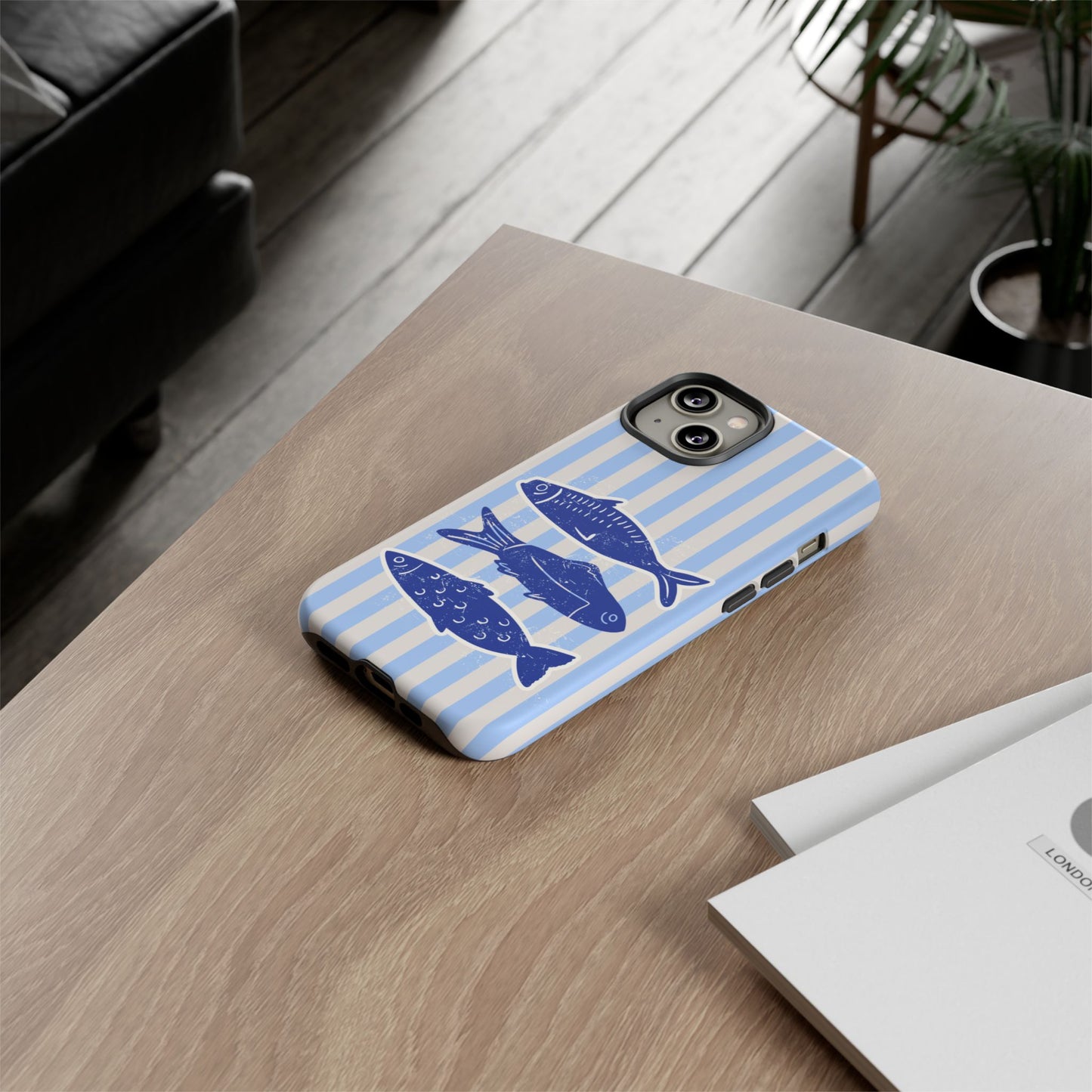 Nautical Blue Fish Phone Case